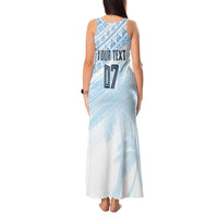 Fiji Rugby Custom Kaiviti Masi Tank Maxi Dress Turquoise LT7 - Polynesian Pride
