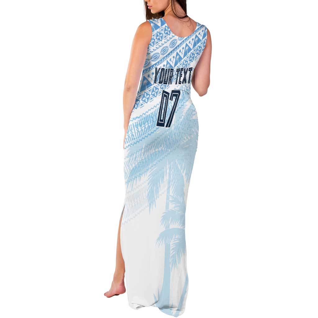 Fiji Rugby Custom Kaiviti Masi Tank Maxi Dress Turquoise LT7 - Polynesian Pride