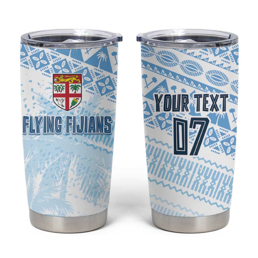 Fiji Rugby Custom Kaiviti Masi Tumbler Cup Turquoise LT7 Turquoise - Polynesian Pride