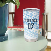 Fiji Rugby Custom Kaiviti Masi Tumbler Cup Turquoise LT7 - Polynesian Pride