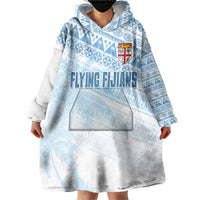 Fiji Rugby Custom Kaiviti Masi Wearable Blanket Hoodie Turquoise LT7 - Polynesian Pride
