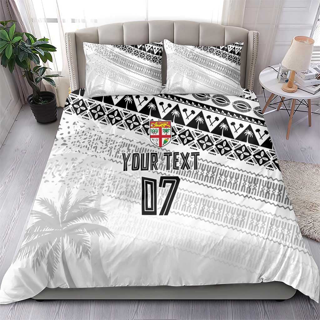 Fiji Rugby Custom Kaiviti Masi Bedding Set Black LT7 - Polynesian Pride