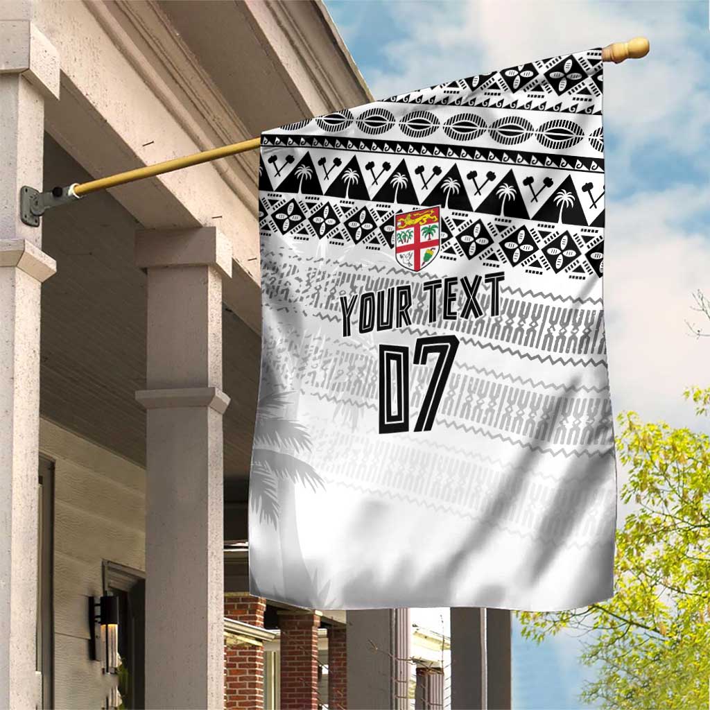 Fiji Rugby Custom Kaiviti Masi Garden Flag Black LT7 House Flag Black - Polynesian Pride
