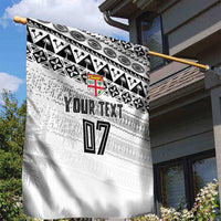 Fiji Rugby Custom Kaiviti Masi Garden Flag Black LT7 - Polynesian Pride
