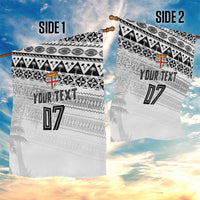 Fiji Rugby Custom Kaiviti Masi Garden Flag Black LT7 - Polynesian Pride