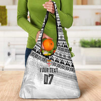 Fiji Rugby Custom Kaiviti Masi Grocery Bag Black LT7 - Polynesian Pride
