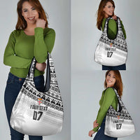 Fiji Rugby Custom Kaiviti Masi Grocery Bag Black LT7 - Polynesian Pride