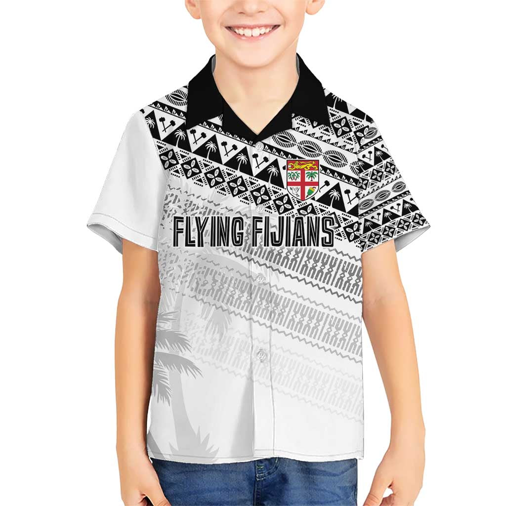 Fiji Rugby Custom Kaiviti Masi Hawaiian Shirt Black LT7 - Polynesian Pride