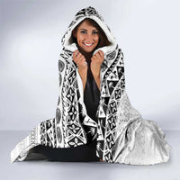 Fiji Rugby Custom Kaiviti Masi Hooded Blanket Black LT7 - Polynesian Pride