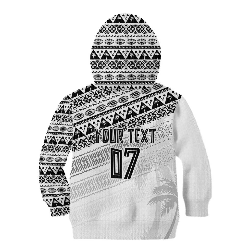 Fiji Rugby Custom Kaiviti Masi Kid Hoodie Black LT7 - Polynesian Pride