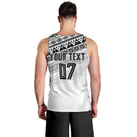 Fiji Rugby Custom Kaiviti Masi Men Tank Top Black LT7 - Polynesian Pride