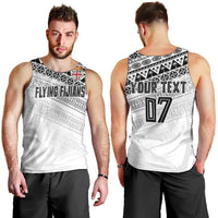 Fiji Rugby Custom Kaiviti Masi Men Tank Top Black LT7 - Polynesian Pride