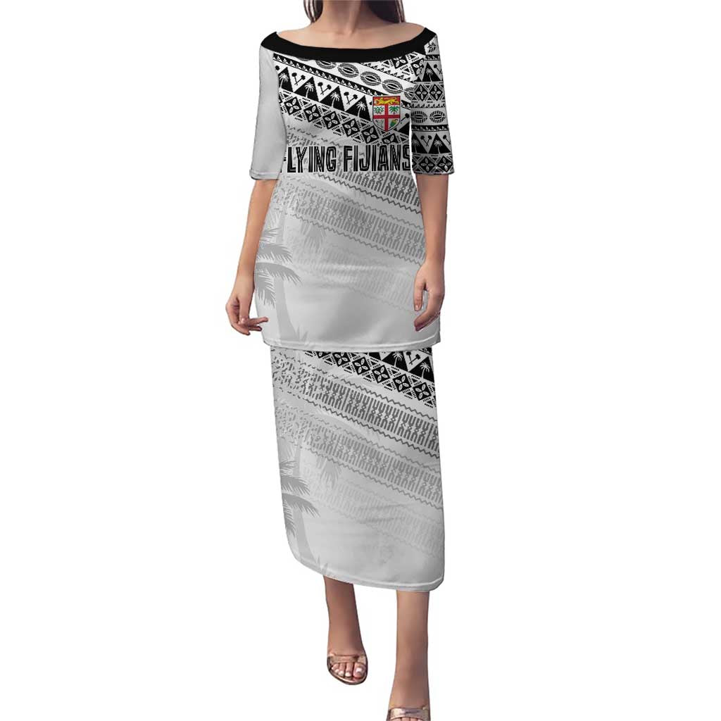 Fiji Rugby Custom Kaiviti Masi Puletasi Black LT7 Long Dress Black - Polynesian Pride
