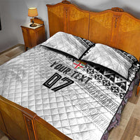 Fiji Rugby Custom Kaiviti Masi Quilt Bed Set Black LT7 - Polynesian Pride