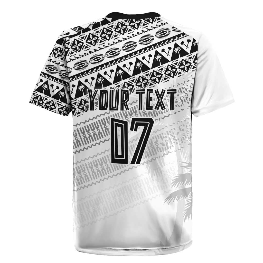 Fiji Rugby Custom Kaiviti Masi Rugby Jersey Black LT7 - Polynesian Pride