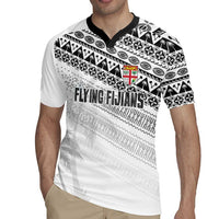 Fiji Rugby Custom Kaiviti Masi Rugby Jersey Black LT7 - Polynesian Pride