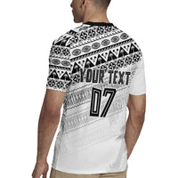 Fiji Rugby Custom Kaiviti Masi Rugby Jersey Black LT7 - Polynesian Pride