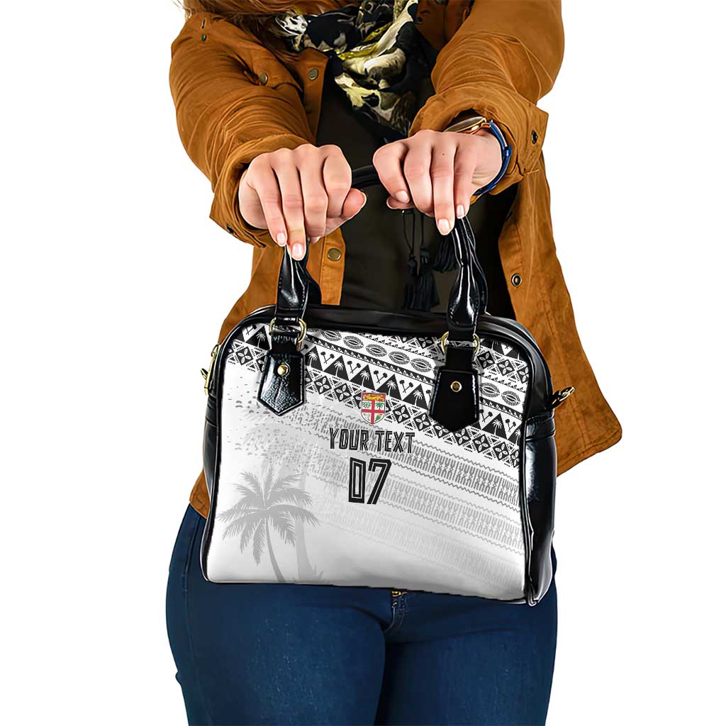 Fiji Rugby Custom Kaiviti Masi Shoulder Handbag Black LT7 One Size Black - Polynesian Pride
