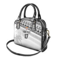 Fiji Rugby Custom Kaiviti Masi Shoulder Handbag Black LT7 - Polynesian Pride