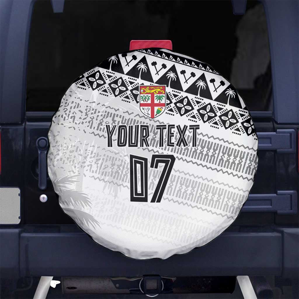 Fiji Rugby Custom Kaiviti Masi Spare Tire Cover Black LT7 No hole Black - Polynesian Pride
