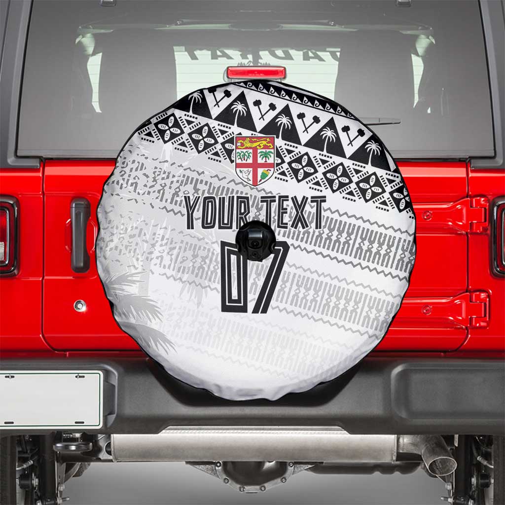 Fiji Rugby Custom Kaiviti Masi Spare Tire Cover Black LT7 - Polynesian Pride