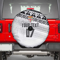 Fiji Rugby Custom Kaiviti Masi Spare Tire Cover Black LT7 - Polynesian Pride