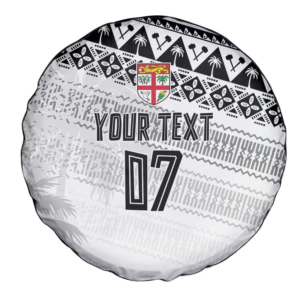 Fiji Rugby Custom Kaiviti Masi Spare Tire Cover Black LT7 - Polynesian Pride
