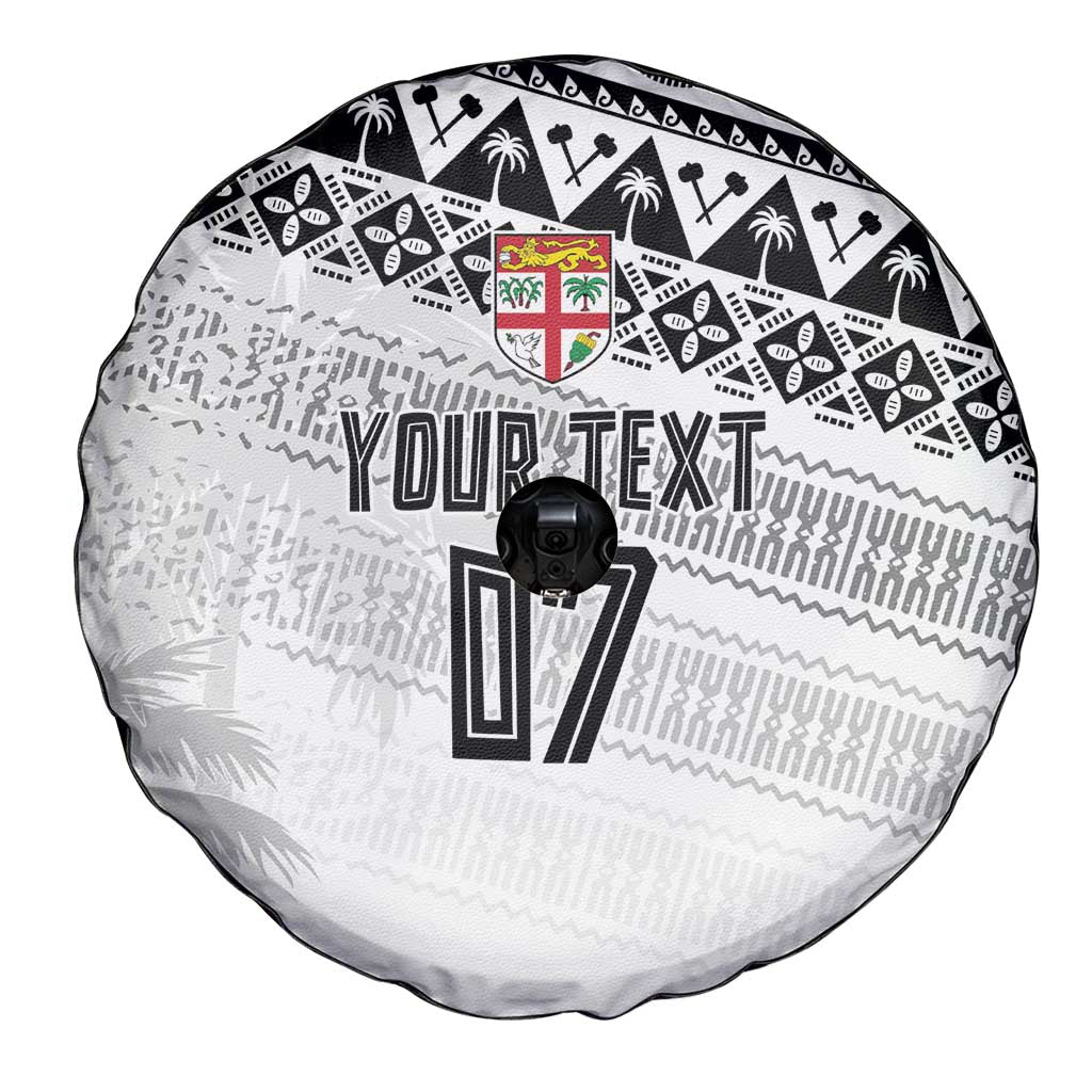 Fiji Rugby Custom Kaiviti Masi Spare Tire Cover Black LT7 - Polynesian Pride