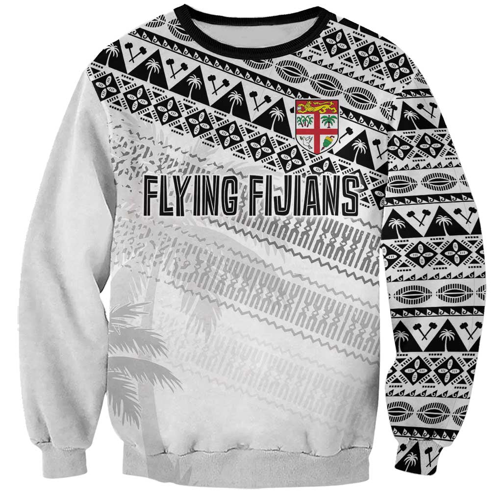 Fiji Rugby Custom Kaiviti Masi Sweatshirt Black LT7 Unisex Black - Polynesian Pride