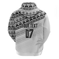 Fiji Rugby Custom Kaiviti Masi Zip Hoodie Black LT7 - Polynesian Pride