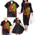 Papua New Guinea 49th Independence Day Family Matching Off The Shoulder Long Sleeve Dress and Hawaiian Shirt Motuan Revareva Bird-of-Paradise