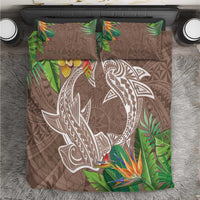 Polynesia Bedding Set Sharks Duo Tropical Brown LT7 Brown - Polynesian Pride
