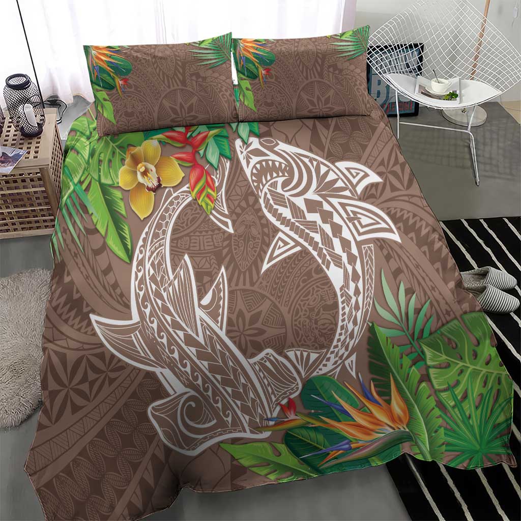 Polynesia Bedding Set Sharks Duo Tropical Brown LT7 - Polynesian Pride