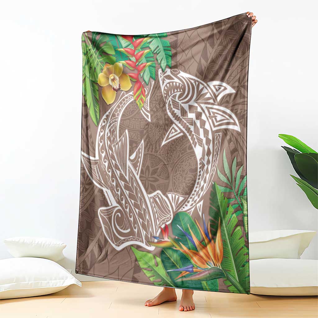 Polynesia Blanket Sharks Duo Tropical Brown LT7 - Polynesian Pride