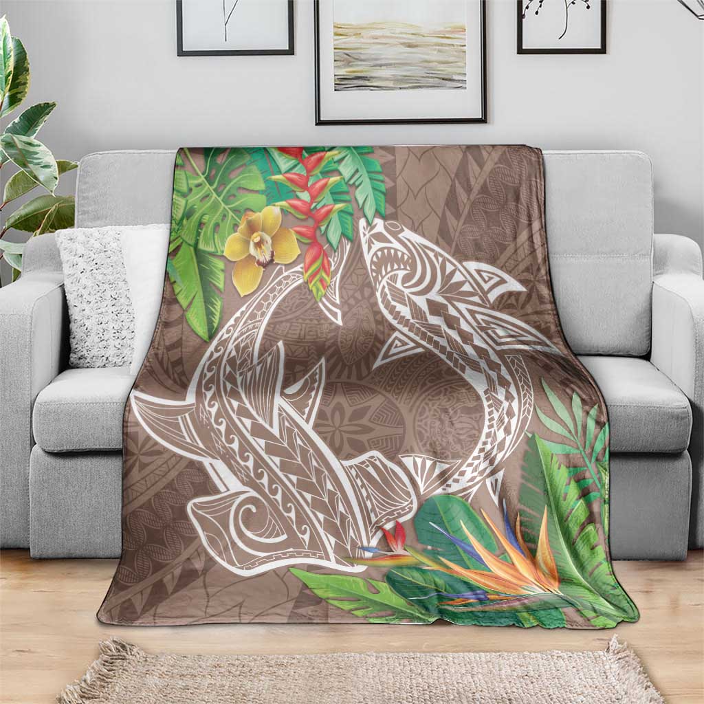 Polynesia Blanket Sharks Duo Tropical Brown LT7 - Polynesian Pride
