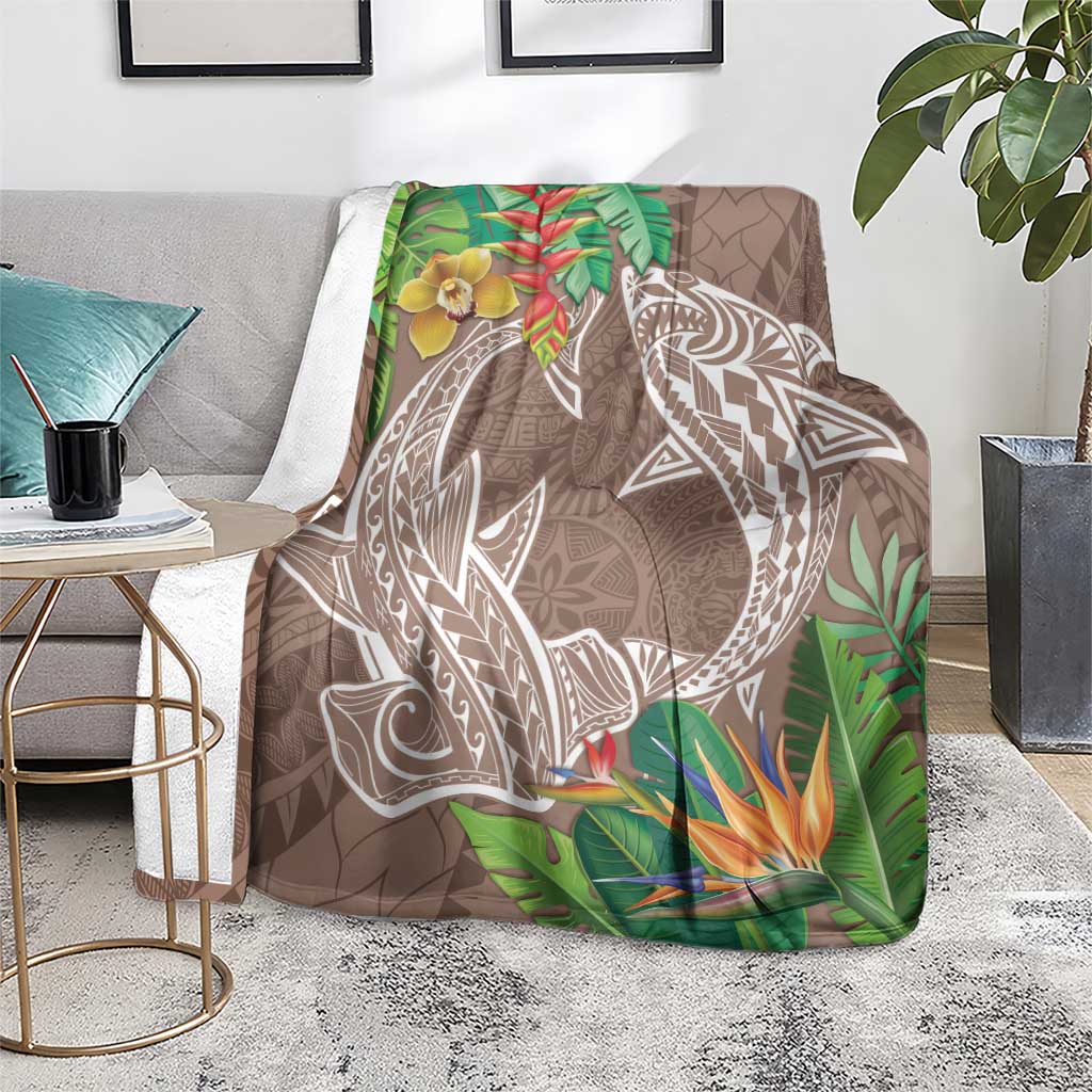 Polynesia Blanket Sharks Duo Tropical Brown LT7 - Polynesian Pride