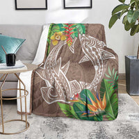 Polynesia Blanket Sharks Duo Tropical Brown LT7 - Polynesian Pride