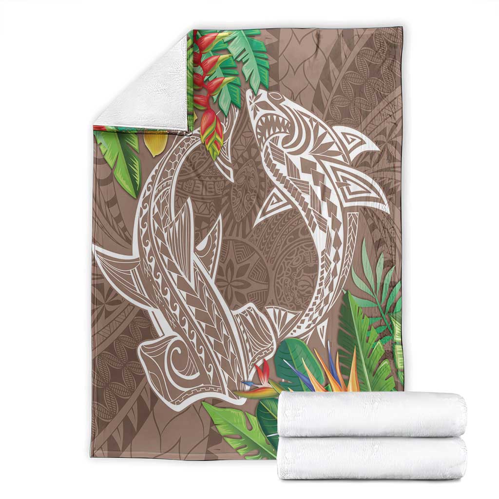 Polynesia Blanket Sharks Duo Tropical Brown LT7 - Polynesian Pride