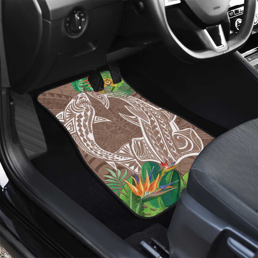 Polynesia Car Mats Sharks Duo Tropical Brown LT7 - Polynesian Pride