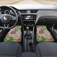 Polynesia Car Mats Sharks Duo Tropical Brown LT7 Set 2pcs - Front Brown - Polynesian Pride