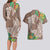 Polynesia Couples Matching Long Sleeve Bodycon Dress and Hawaiian Shirt Sharks Duo Tropical Brown