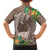 Polynesia Family Matching Long Sleeve Bodycon Dress and Hawaiian Shirt Sharks Duo Tropical Brown