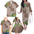 Polynesia Family Matching Off The Shoulder Long Sleeve Dress and Hawaiian Shirt Sharks Duo Tropical Brown