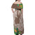 Polynesia Family Matching Off Shoulder Maxi Dress and Hawaiian Shirt Sharks Duo Tropical Brown