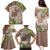 Polynesia Family Matching Puletasi and Hawaiian Shirt Sharks Duo Tropical Brown