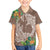 Polynesia Family Matching Puletasi and Hawaiian Shirt Sharks Duo Tropical Brown