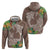 Polynesia Hoodie Sharks Duo Tropical Brown