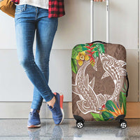 Polynesia Luggage Cover Sharks Duo Tropical Brown LT7 - Polynesian Pride