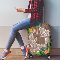 Polynesia Luggage Cover Sharks Duo Tropical Brown LT7 - Polynesian Pride