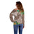 Polynesia Off Shoulder Sweater Sharks Duo Tropical Brown